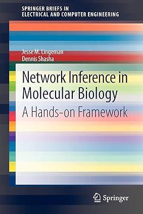 network inference in molecular biology a hands on framework 1st edition jesse m. lingeman, dennis shasha