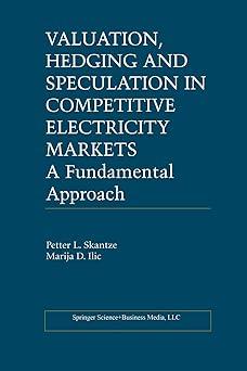 valuation hedging and speculation in competitive electricity markets a fundamental approach 1st edition