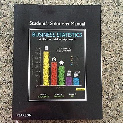 student solutions manual for business statistics 9th edition david groebner, patrick shannon, phillip fry
