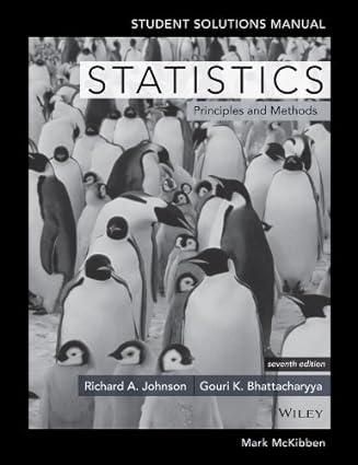 statistics student solutions manual 7th edition richard a. johnson 1118616316, 978-1118616314