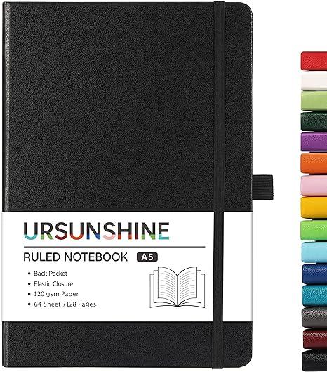 ursunshine ruled notebook/journal classic lined journal/notebook 5.3 x 8.26  ursunshine b0bthfspr7