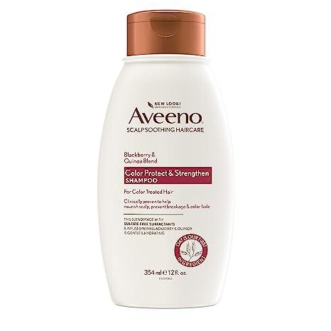 aveeno blackberry quinoa protein blend sulfate-free shampoo for hair protection  aveeno b07hmp33q1