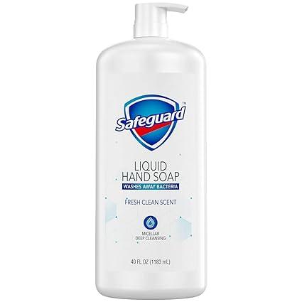 safeguard liquid hand soap micellar deep cleansing fresh clean scent 40 oz  safeguard b08btb2h5n