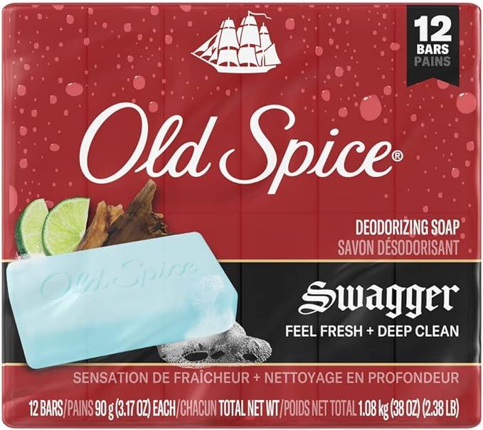 old spice mens bar soap swagger 90 g 12 bars  old spice b09tg7djfg