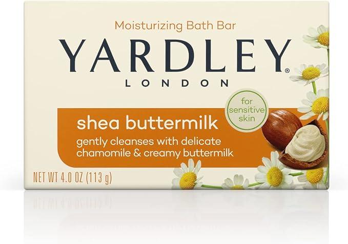 yardley london shea buttermilk sensitive skin naturally moisturizing bath bar  yardley b00jycuzr8