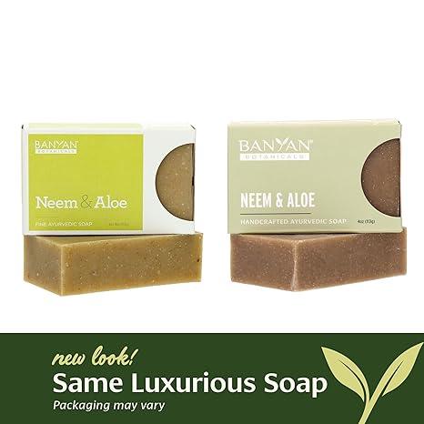 banyan botanicals neem and aloe soap free of sulfates  banyan botanicals neem b009te7h5o