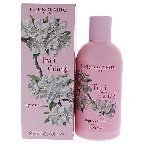 lerbolario tra ciliegi shower gel nourishes moisturizes and protects the skin  l'erbolario tra b06zzc1r8m