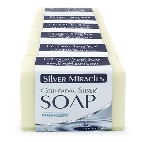 silver miracles colloidal soap 6 pack  silver miracles colloidal b071cl28ws