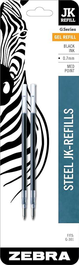 zebra pen g-series stainless steel gel ink pen 0.7mm black  zebra b0013c7n0y