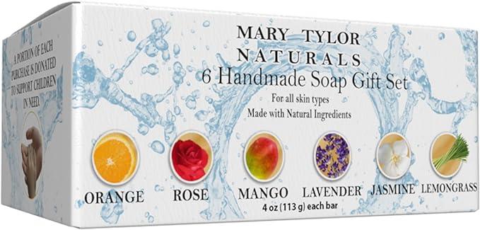 mary tylor naturals 6 handmade soap set for all skin types  mary tylor naturals b089dhld1c
