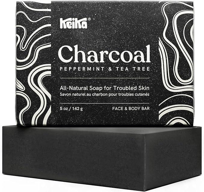keika charcoal black soap bar for acne  keika ?b07ck9l2j5