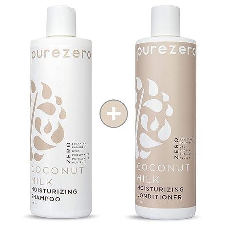 purezero coconut milk shampoo and conditioner set  purezero b07vl6l55j