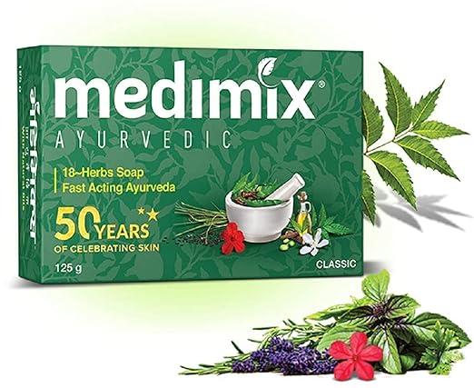 medimix herbal handmade ayurvedic 18 herb soap 125 pack of 5  medimix b0748lkbnv