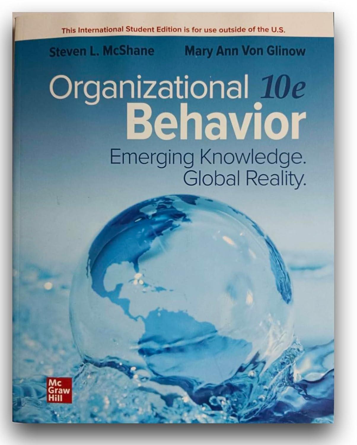 ise organizational behavior emerging knowledge global reality 10th edition mary ann von glinow steven mcshane