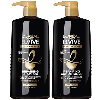 loreal paris elvive total repair 5 repairing shampoo and conditioner  l’oréal paris b0842yg95g