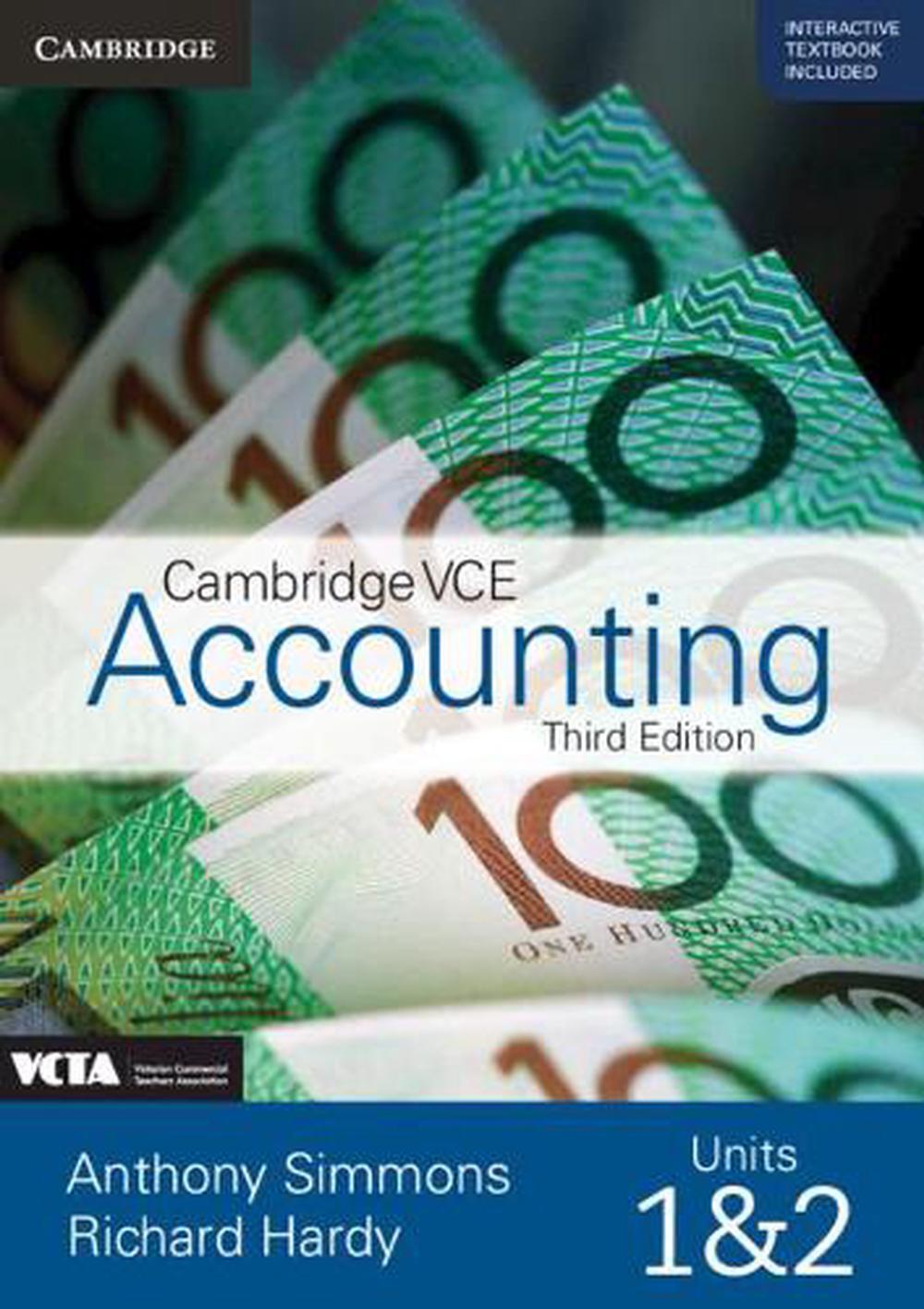 cambridge vce accounting units 1 and 2 3rd edition richard hardy, anthony simmons 110846985x, 9781108469852