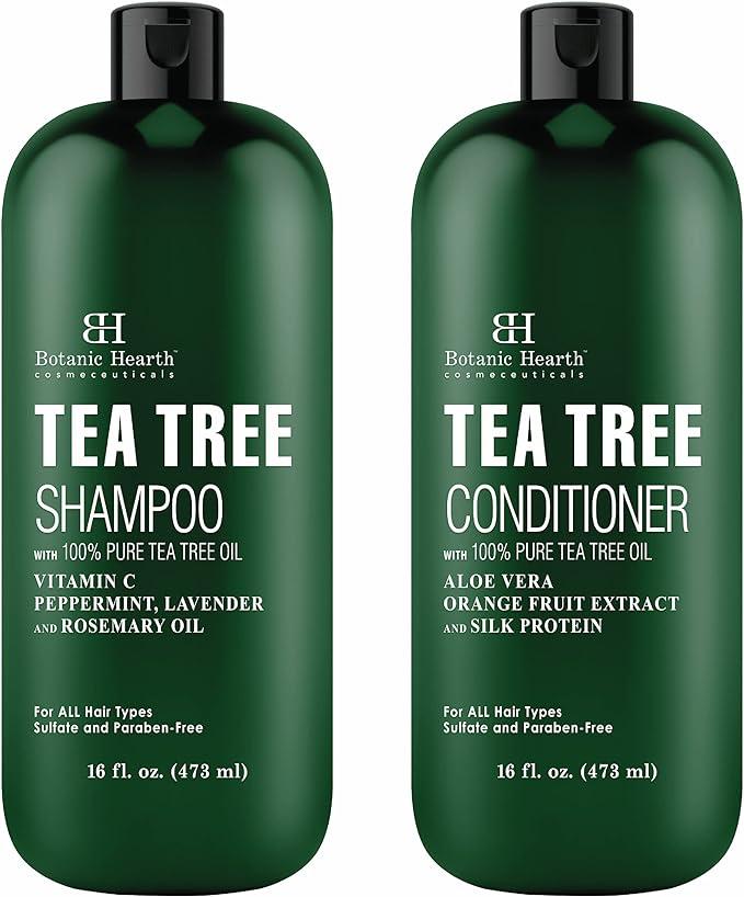 botanic hearth tea tree shampoo and conditioner set 16 fl oz each  botanic hearth ?b07p547z3f