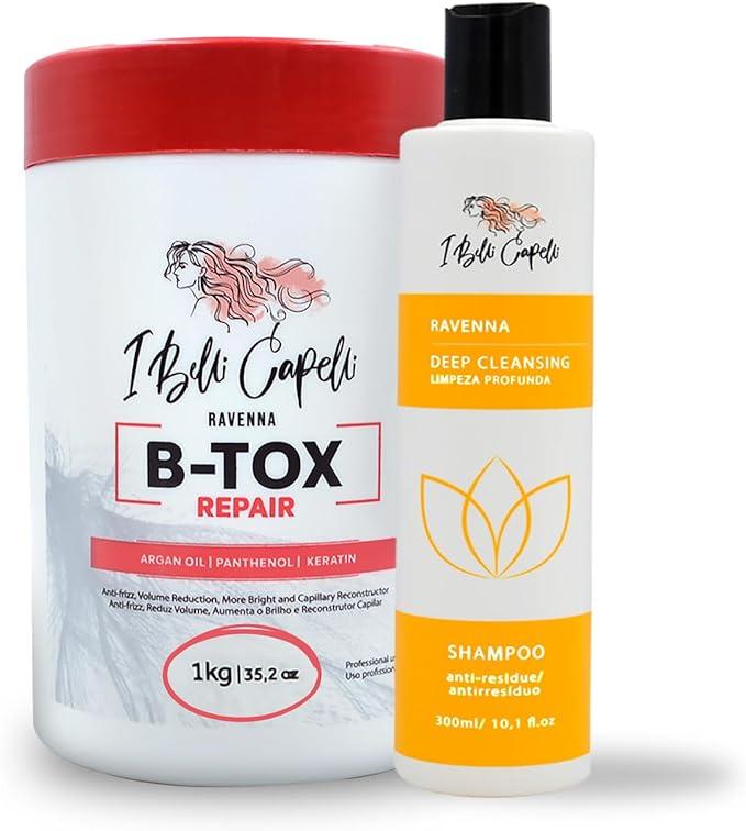 i belli capelli ravenna btox mask repair 1kg anti-residue shampoo 300ml  i belli capelli b0bsq68grt