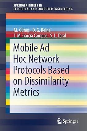 mobile ad hoc network protocols based on dissimilarity metrics 1st edition m. günes, d. g. reina, j. m.