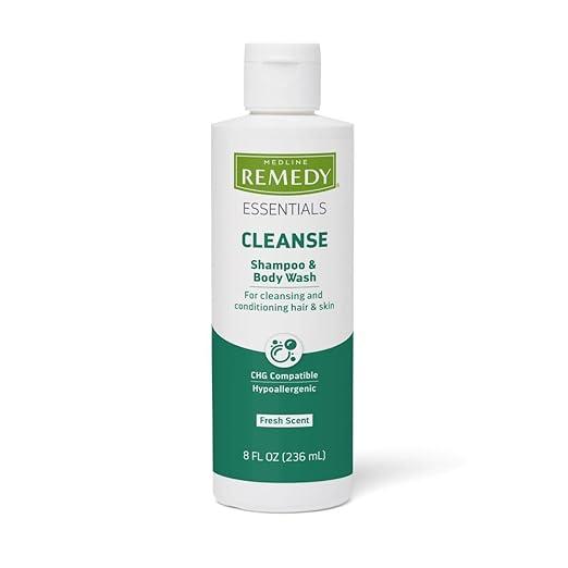 medline essentials shampoo and body wash gel 8oz clear  medline b09647z9vk