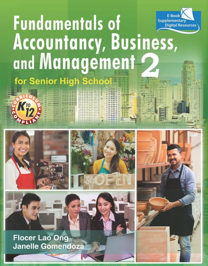fundamentals of accountancy business and management 2 for senior high school 1st edition flocer lao ong