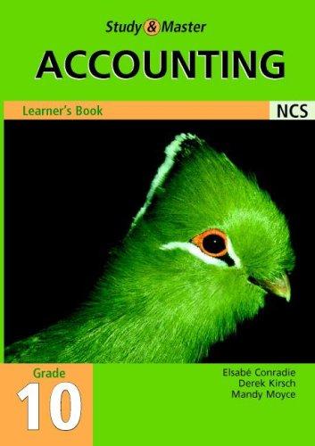 study and master accounting grade 10 learners book 1st edition elsabe conradie , derek kirsch , mandy moyce