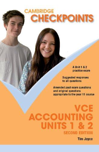 cambridge checkpoints vce accounting units 1 and 2 2nd edition tim joyce 1107657091, 978-1107657090