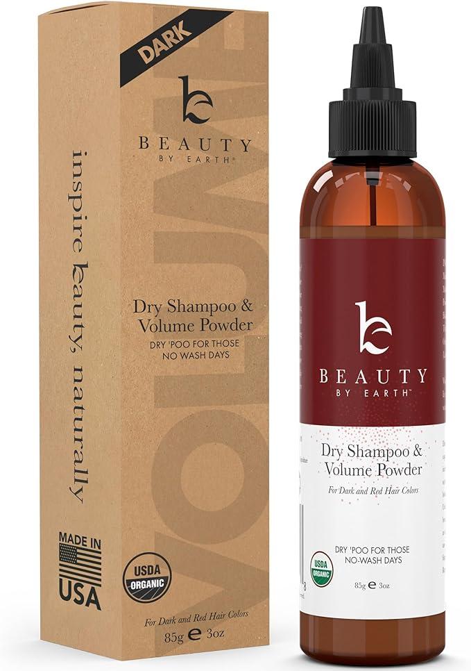 beauty by earth organic dry shampoo powder hair volume  beauty by earth b07lgbwpyt