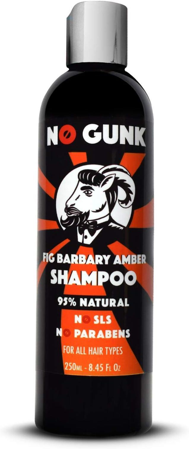 no gunk natural shampoo for men of all hair types amber 250ml  no gunk b087nxdjry