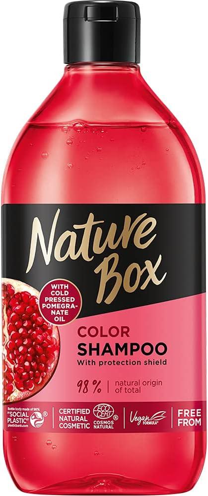 nature box colour shampoo made with cold-pressed pomegranate oil 385ml  nature box b0952rl4gb