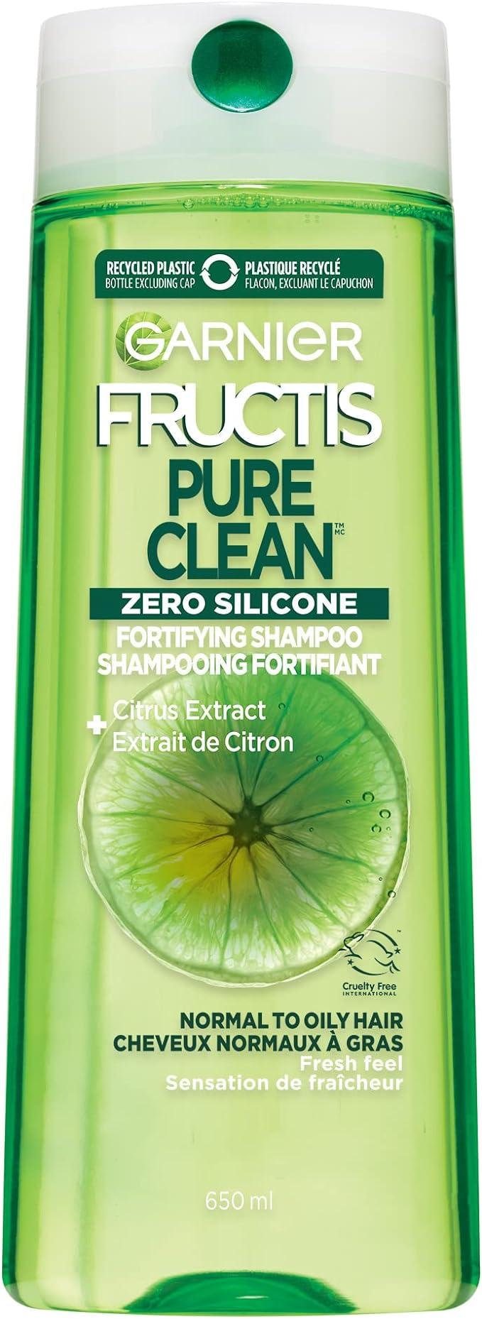 garnier fructis pure clean zero silicone fortifying shampoo 650ml  garnier ?b09m594546