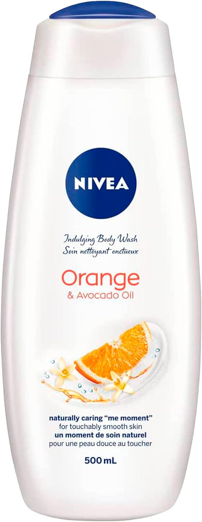 nivea orange and avocado oil body wash 500ml  nivea b00ciu07fi