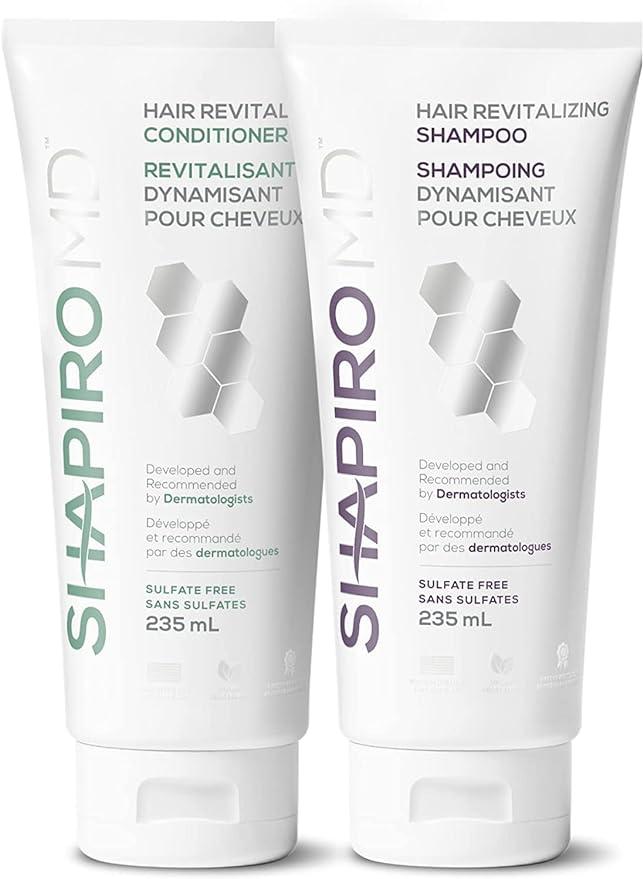 shapiro md hair revitalizing shampoo and conditioner set for men and women  shapiro b0bl6gllfz