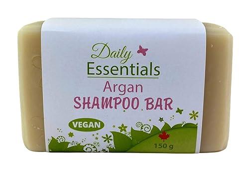 daily essentials natural argan shampoo bar  daily essentials b07nqqb37q