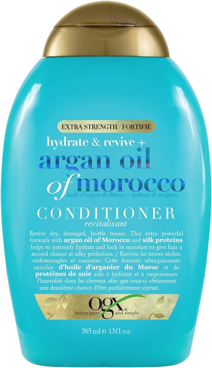 ogx hydrate and repair plus argan oil of morocco extra strength conditioner 385ml  ogx ?b0722dhtzb