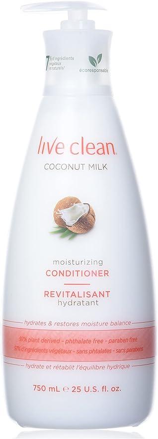 live clean conditioner moisturizing coconut milk 750 ml  live clean b078y6wt8c