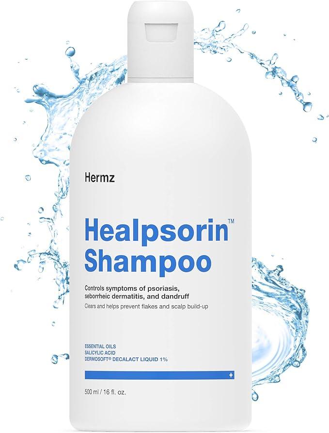 hermz laboratories therapeutic psoriasis shampoo treatment for dry itchy scalp 500ml  hermz laboratories