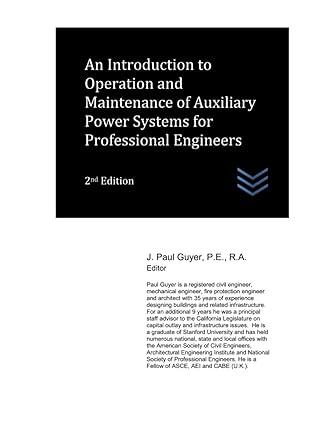 an introduction to operation and maintenance of auxiliary power systems for professional engineers 2nd