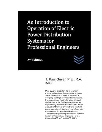 an introduction to operation of electric power distribution systems for professional engineers 2nd edition j.