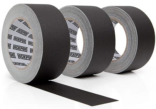 lockport black gaffers tape 3 pack gaff cloth tape for photography  lockport b07f3gkmyz