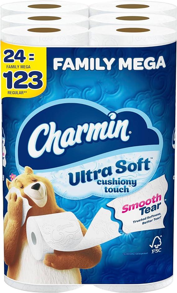 charmin ultra soft cushiony touch toilet paper  charmin ultra soft b0798dvt68