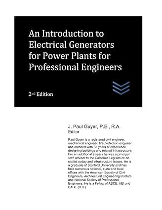 an introduction to electrical generators for power plants for professional engineers 2nd edition j. paul