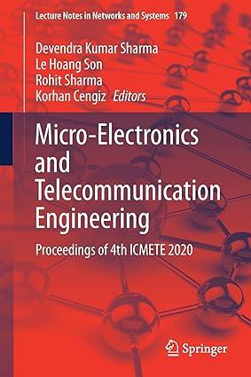 micro electronics and telecommunication engineering proceedings of 4th icmete 2020 1st edition devendra kumar