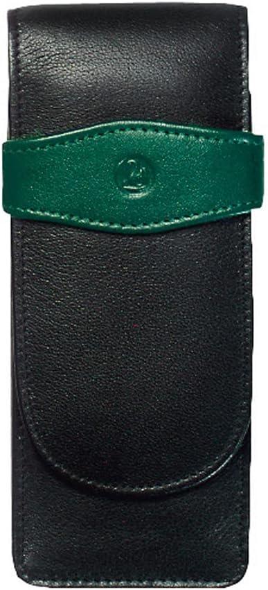pelikan 3-pen leather pouch black/green1 each  pelikan b0014e527w