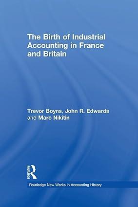 the birth of industrial accounting in france and britain 1st edition trevor boyns, marc nikitin, john r.