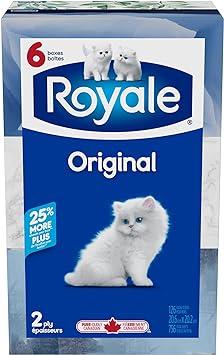 royale original 2 ply facial tissue soft and strong 6 tissue boxes  royale b0877qfydk