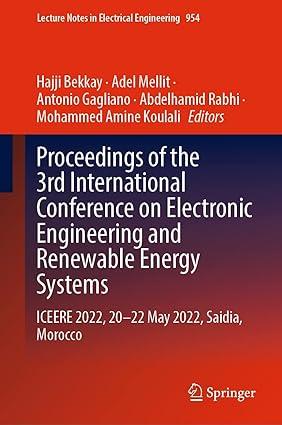 proceedings of the 3rd international conference on electronic engineering and renewable energy systems 1st