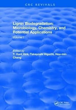lignin biodegradation microbiology chemistry and potential applications volume i 1st edition t.kent. kirk