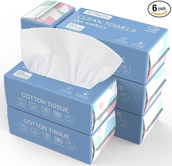 sfttnotu face tissues disposable towels 360 count  sfttnotu b0b46bfkm6