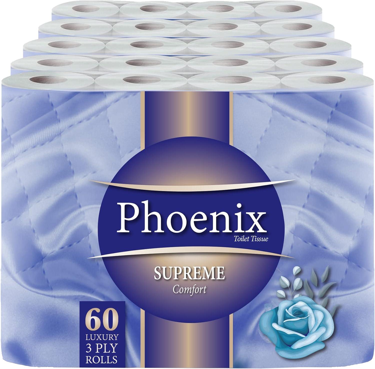 phoenix soft supreme luxury 60 toilet rolls  phoenix b0bgt6wzyz